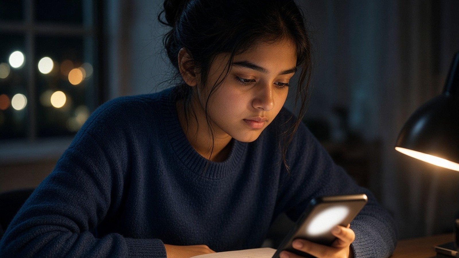 Students studying homework